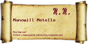 Manowill Metella névjegykártya